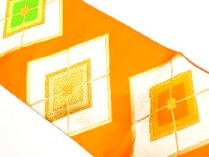 アンティーク　重ね菱模様織り出し袋帯（材料）